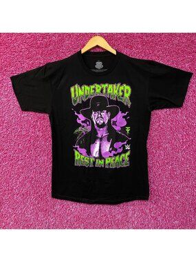WWE Ash The Undertaker Rest In Peace Glow Ink T-Shirt Large